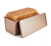 Teglia per Plumcake Pullman con Coperchio, 13x4 Pollici, Teglia Antiaderent6267
