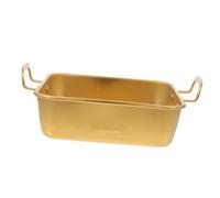 Teglia per tiramisù Dorata, in Acciaio Inox. Teglia Quadrata con Due Manici. Rivestimento Antiaderente, Adatta per Snack e Torte. Lavabile in lavastoviglie e Resistente.