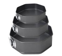 Teglia per torte, 3 pezzi, ottagonale, con fondo rimovibile, set di stampi da forno non malati, teglia durevole, stampi affidabili, da forno per torte di formaggio, yogurt