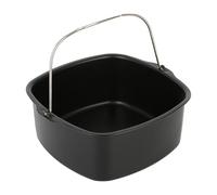 Teglia Per Torte - Teglia Quadrata Antiaderente Per Friggitrice Ad Aria, Ţeglia Ṕer Pizza Profonda Resistente Al Calore, 22x22x7 Cm, Pentole Larghe 8 Pollici, Pentola In Acciaio Al Carbonio Alluminato