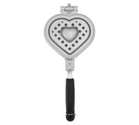 Teglia per waffle a forma di cuore Teglia antiaderente per waffle Teglia per dolci a doppia faccia Piccoli elettrodomestici da Lega di alluminio