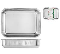 Steel Pan Teglia Da Forno Rettangolare Alta Cm.35