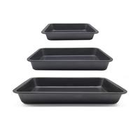 Teglia rettangolare antiaderente da 9/11/12 pollici, teglia for forno in acciaio inossidabile, teglia for biscotti, mini muffin e cupcake(12inch)