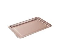 Teglia rettangolare antiaderente in acciaio al carbonio for biscotti, torte, pizza, arrosti, muffin, pane, teglia da forno(Rose M)