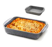 Teglia Rettangolare Antiaderente in Alluminio Resistente ai Graffi 35x30x7cm - Ideale per Dolci o Sformati, Lasagne, Pasta al Forno e Verdure Gratinate - Adatto alle Famiglie e Facile da Pulire