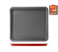 Guardini Rossana 2.0, Teglia Rettangolare 32x37cm, Acciaio con Rivestimento Antiaderente, Colore Rosso/Grigio, Inossidabile