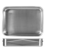 Teglia Rettangolare Inox Casa 35x25 548106 Grigio Pinti Inox