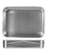 Teglia Rettangolare Inox Casa 35x25 548106 Grigio Pinti Inox