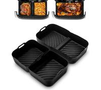 Teglia Silicone Accessori per Ninja 10.4l AF500EU Friggitrice ad Aria,3 Stampi in Silicone (1 x 10,4 litri, 2 x 5,2 litri), Lavabili in Lavastoviglie e Riutilizzabili