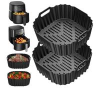 Teglia Silicone Friggitrice ad Aria per Cecotec 5.5l, Accessories Air Fryer per Philips Serie 2000 4.2L NA229/00, Riutilizzabile Contenitori per Friggitrice ad Aria