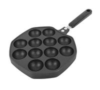 Teglia Takoyaki da 12 Tazze 34,5x18 Cm in Lega di Alluminio con Superficie Antiaderente, Robusta e Durevole per la Cottura di Pancake Fatti in Casa