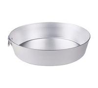 Pentole Agnelli Family Cooking Alluminio Tortiera Conica con Anello, Argento, 38 cm