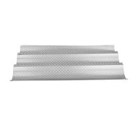Teglie forate per baguette, teglia in acciaio inossidabile per baguette francesi Pane Pane italiano Accessori da cucina(3-ROW)