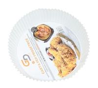 Teglie in Carta Monouso per Friggitrice ad Aria, 50 Pezzi, Rotonde e Quadrate, Antiaderente, Impermeabile, Resistente alle Alte Temperature, per Airfryer e Forno (Bianco Ø16X4.5CM)