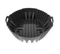 Teglie Per Friggitrice ad Aria, Accessori Friggitrice ad Aria in Silicone 21CM,Teglia per Air Fryer Contenitori Cestello Riutilizzabile Rotondo,Tappetino Stampi Per Airfryer, Microonde, Forno