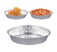 Teglie per torte in alluminio (confezione da 10), teglie usa e getta, per cottura, congelatore, teglie rotonde, perfette per quiche, crostate, torte e asporto (22,9 cm)