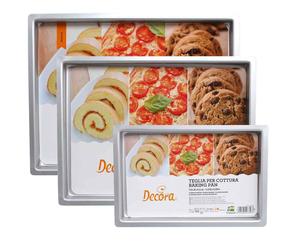 Teglie professionali per forno in alluminio rettangolare varie dimensioni