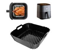 Teglie Silicone per COSORI Friggitrice ad Aria 4,7L CAF-L501, Teglie Silicone per Friggitrice ad Aria riutilizzabile per friggitrice Ninja Friggitrice ad Aria MAX, 6.2L AF180EU