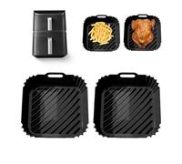 Teglie Silicone per COSORI Turbo Tower Pro Smart 10,8L Friggitrice ad Aria Dual Blaze, Teglie Silicone per Friggitrice ad Aria riutilizzabile per COSORI Air fryer 10.8L CAF-DC112-AEU(6,5L & 4,3 L)