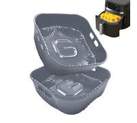 Teglie Silicone per Friggitrice ad Aria 22-24CM, Contenitori Friggitrice ad Aria Accessori pour COSORI 6L/6,2L/6,4L, Princess 8L, Russell Hobbs 8L, Réutilisable Accessoires Friteuse à air chaud, 2PCS