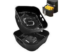 Teglie Silicone per Friggitrice ad Aria 22-24CM, Contenitori Friggitrice ad Aria Accessori pour COSORI 6L/6,2L/6,4L, Princess 8L, Russell Hobbs 8L, Réutilisable Accessoires Friteuse à air chaud, 2PCS