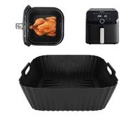 Teglie Silicone per Moulinex Easy Fry Mega, Friggitrice ad Aria 7.5 Litri EZ8558F0, Teglie Silicone per Friggitrice ad Aria riutilizzabile per friggitrice Moulinex 7,5L Ninja MAX, 6.2L AF180EU