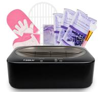 Teglu 2025 Bagno di Paraffina per Mani e Piedi 4L, Kit Scalda Paraffina Professionale con 3x 450g Paraffina per la Spa a Casa, Macchina Nera