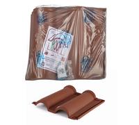 Tegola etrusca in plastica riciclata col terracotta cfz 9 pz Terracotta