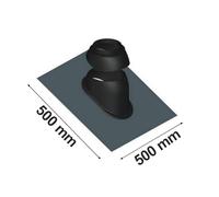 Tegola in piombo modellabile per camini base 500x500 mm diametro Ø 60-100 / 80-