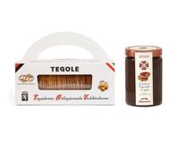 Tegole artigianali della Valle d'Aosta 300 gr con Crema spalmabile alle Nocciole e cacao 250g - Merenda golosa per tutti