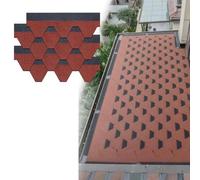 Tegole bituminose a doppio strato, tegole rosse per balconi, ristrutturazione tetti, pendenze in cemento, pergolati, garage, gazebo, capannoni, magazzini esterni, pollai, patio(42pcs)