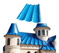 Tegole metalliche in asfalto, pannelli isolanti per soffitti ad alta resistenza, pannelli per coperture ondulate in alluminio al 99%, tegole per esterni, magazzini(Blue 76.5x30cm,20pcs)