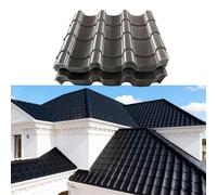 Tegole metalliche in asfalto, pannelli isolanti per soffitti ad alta resistenza, pannelli per coperture ondulate in alluminio al 99%, tegole per esterni, magazzini(Black 76.5x30cm,20pcs)