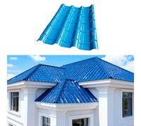 Tegole metalliche in asfalto, tegole architettoniche in alluminio al 99%, tegole in asfalto, pannelli di copertura resistenti per tetti architettonici, residenziali(Blue 76.5x50cm,20pcs)