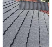 Tegole metalliche, pannelli per coperture metalliche - Pannelli per coperture in acciaio zincato ondulato,tegole isolate per soffitti di grandi dimensioni L52,7" per capannoni(Gray,20pcs)