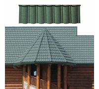 Tegole metalliche per coperture in asfalto, tegole architettoniche con base in acciaio, per soffitti ad alta resistenza, per coperture, per tetti di case/ville/giardini(Green,30pcs)