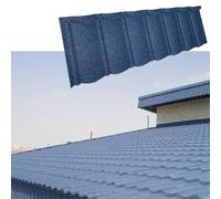 Tegole Metalliche per Coperture, Pannelli Architettonici a Base d'Acciaio, Grandi Pannelli Isolati per Soffitti 1340x420 mm, per Tetti di Case, Ville e Giardini(Blue,10pcs)