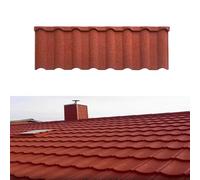 Tegole Metalliche per Coperture, Pannelli Architettonici a Base d'Acciaio, Grandi Pannelli Isolati per Soffitti 1340x420 mm, per Tetti di Case, Ville e Giardini(Red,30pcs)