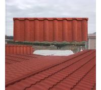 Tegole metalliche per coperture, pannelli per coperture da 134x42 cm, tegole in acciaio zincato,per tettoie esterne per garage,design architettonico(Red,30pcs)