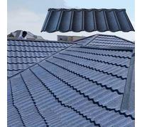 Tegole metalliche per coperture, pannelli per coperture da 134x42 cm, tegole in acciaio zincato,per tettoie esterne per garage,design architettonico(Blue,10pcs)