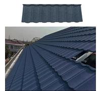 Tegole Metalliche per Tetti Residenziali - 52,7 x 16,5 Pollici - Tegole Architettoniche Robuste e Pannelli Coibentati per Coperture, per Tetti di Case, Ville e Giardini(Blue,20pcs)