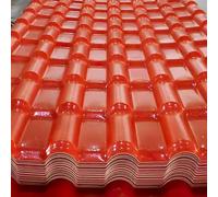 tegole Pannello di copertura per tegole in resina ASA commerciale di grandi dimensioni, copertura per tetto a shed, decorazione per tetti, scandole(Orange,WxL 41 2/7'' x 43 2/7'')