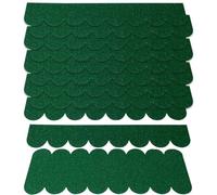 Tegole per Tetti Uccelli Autoadesive Piccole Coperture Tetti Impermeabili per Casette per Casetta Uccelli Gabbia per Conigli Hotel per Insetti(Verde)