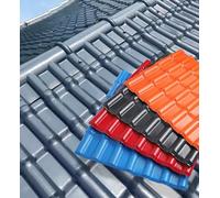 tegole Resistente agli urti in lamiera di plastica per carichi pesanti, tegole ondulate in resina sintetica larghe 105 cm, copertura per tetto ignifugo(Blue,W 41 2/7'' x L 43 2/7'')