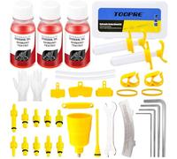 TEGOVE Kit Spurgo Freni per Shimano, TEKTRO, MAGURA, 180ML Olio Minerale Universale Kit Spurgo Freni MTB, Kits Idraulico Di Dissanguamento Del Freno A Disco Del Fluido Della Bicicletta