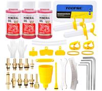 TEGOVE Kit Spurgo Freni per Shimano, TEKTRO, MAGURA, 180ML Olio Minerale Universale Kit Spurgo Freni MTB, Kit Idraulico Di Dissanguamento Del Freno A Disco Del Fluido Della Bicicletta