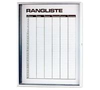 Tegra Ranglisten-Magnettafel 6 Ränge Mit Scheibe,Abschließbar Classifica-Bianco