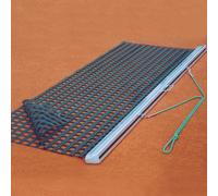 Tegra Rete Livellatrice 2,0 X 0,75m Profilo In Alluminio/a Doppio Strato/in Tessuto Pesante-Argento