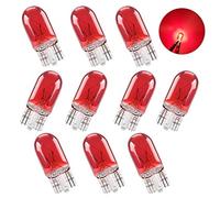Teguangmei 10 X T10 W5W Lampadina Alogena Allo Xeno Rosso 194 168 501 Illuminazione Interna a Cuneo per Interni Auto Luce Targa DRL Fendinebbia Luce Freno Cruscotto Lampadina DC 12V 5W