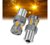 Teguangmei 1156 BA15S P21W Lampadine LED 23W 12V Super Luminoso Giallo Ambra Canbus Sensa Errore Anti Hyper Flash 1141 7506 1003 Luci di Svolta, 2 Pezzi